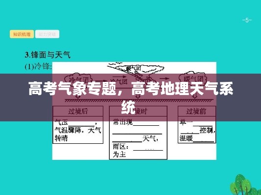 高考气象专题，高考地理天气系统 
